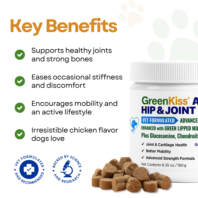 GreenKiss® Advanced Hip & Joint Support Soft Chews